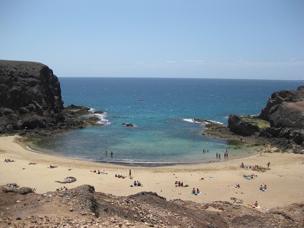 La crique de Papagayo vue d’en haut